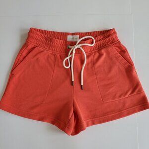 Lou & Grey Terry Orange shorts elastic waist drawstring loungewear nautical XS